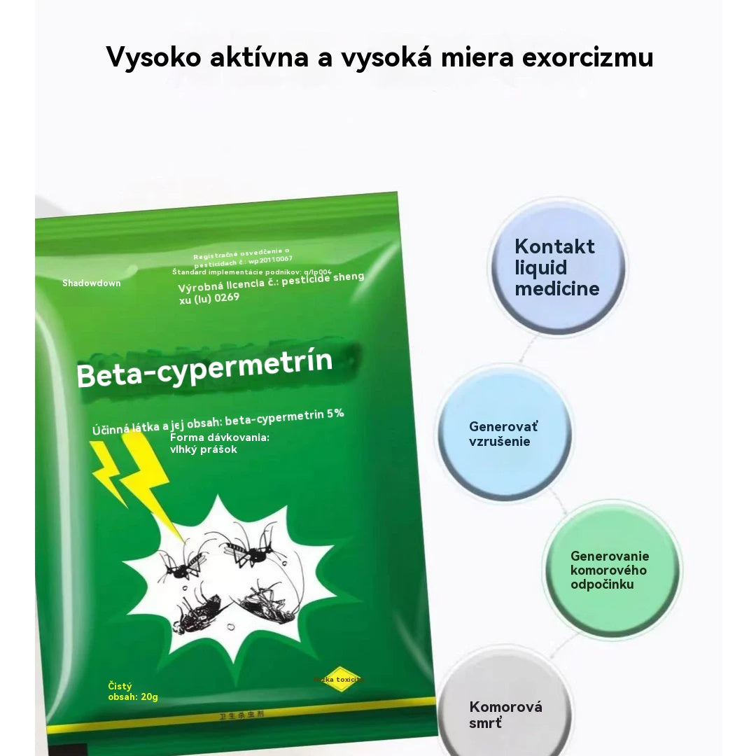 🦟【Horúci výpredaj】❤️Špeciálne navrhnuté na ničenie komárov a múch na farmách, jedno balenie zabíja blchy/kobylky/šváby/muchy/komáre!