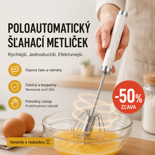 🎁Posledný deň akcie, kúpte 1 a získajte 1 zadarmo🔥Nerezový poloautomatický/manuálny šľahač vajec