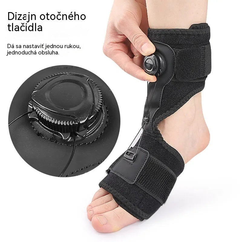 【2 ks】Zdravotnícke ortopedické vložky na liečbu poklesnutého chodidla a plantárnej fasciitídy, s otočným nastavovacím gombíkom a hliníkovou oporou, vhodné na denné aj nočné použitie.