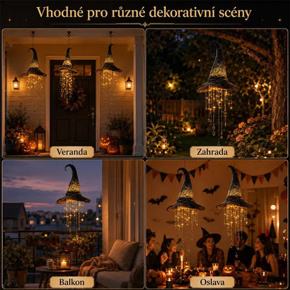 🧙🎃Žiariaci čarodejnícky klobúk so zaveseným zvončekom