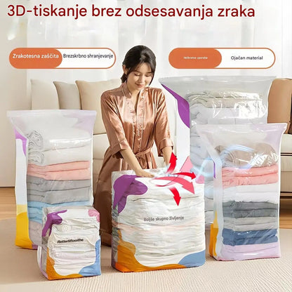 🧳【5-delni komplet】💨 Velika, stisljiva vakuumska vrečka za shranjevanje: črpalka ni potrebna, neprepustna in idealna za prihranek prostora v kovčkih in doma ✈️