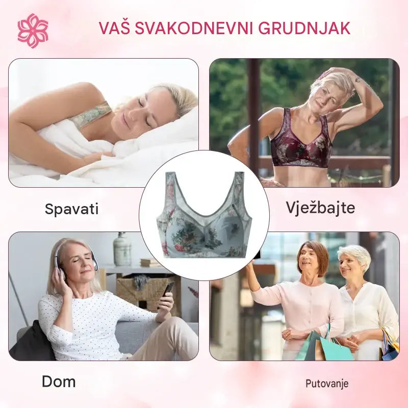 👙【Set od 3 dijela】❄️Vrhunski grudnjak s potporom - dizajn bez žice, mekan i udoban