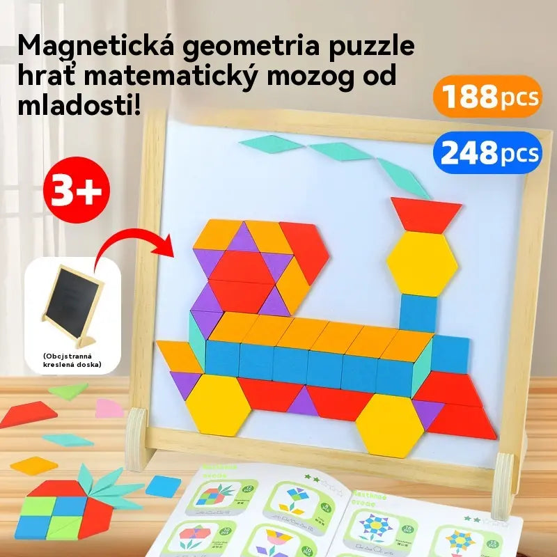 ✨🧩Geometrické magnetické stavebné bloky Tangram