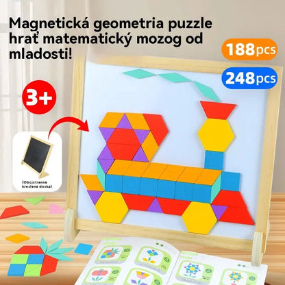 ✨🧩Geometrické magnetické stavebné bloky Tangram