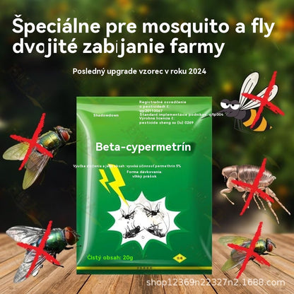 🦟【Horúci výpredaj】❤️Špeciálne navrhnuté na ničenie komárov a múch na farmách, jedno balenie zabíja blchy/kobylky/šváby/muchy/komáre!