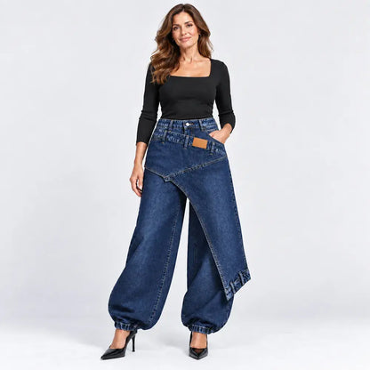 👖【XS-3XL】Štýlové a pohodlné džínsy so širokými nohavicami ✨💞