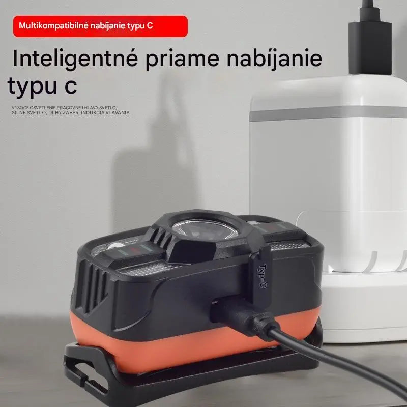💡Inteligentné USB nabíjacie LED indukčné svetlomety
