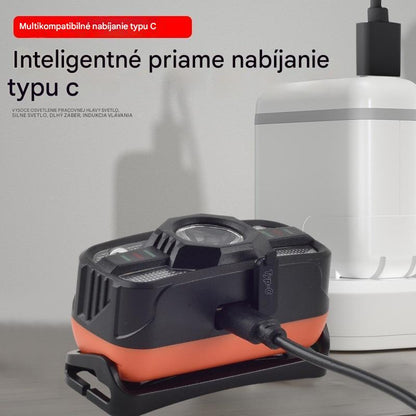 💡Inteligentné USB nabíjacie LED indukčné svetlomety