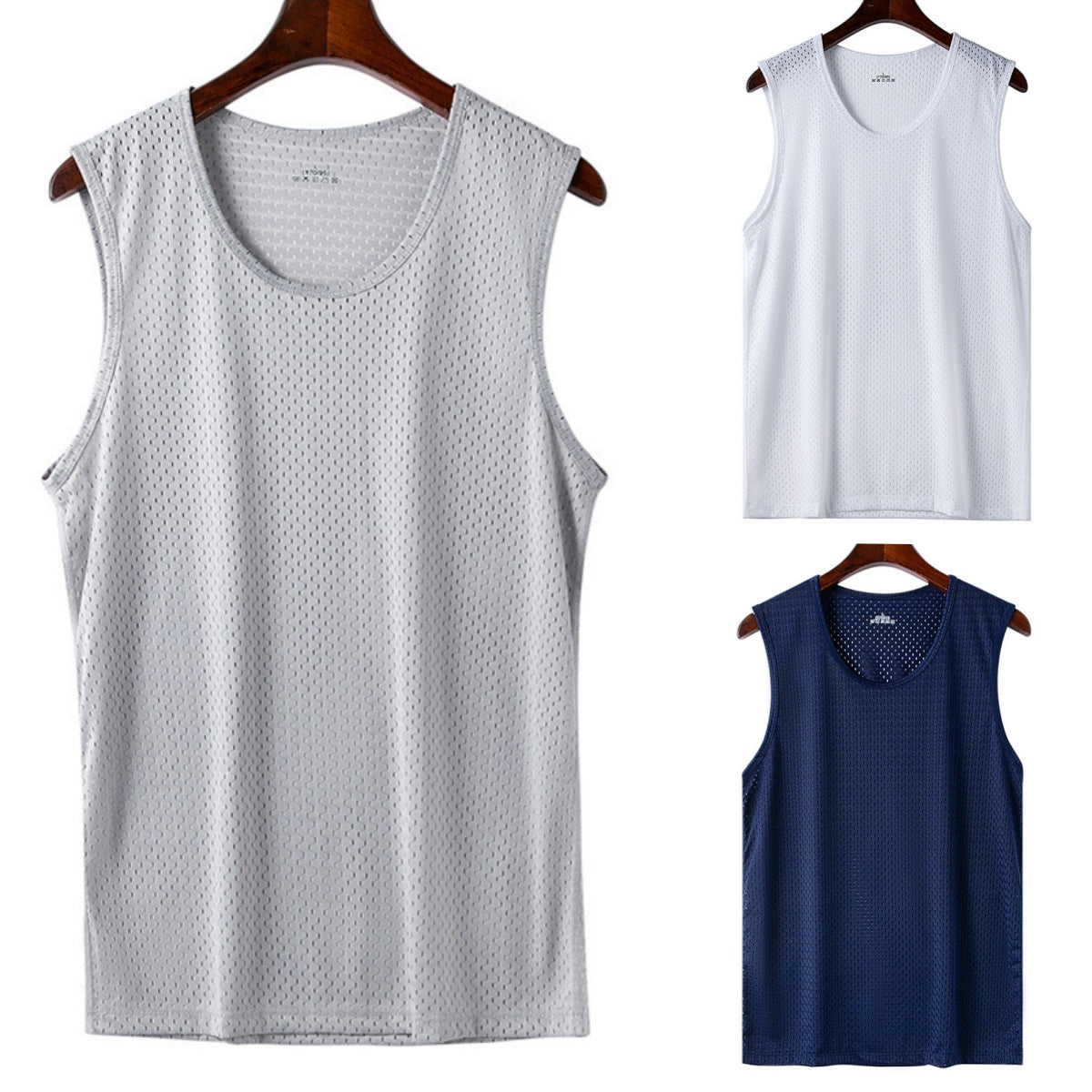 👕【Set od tri dijela】Muške ležerne majice kratkih rukava, izrađene od hladne svilene tkanine ✅ Lagane, prozračne i brzosušeće