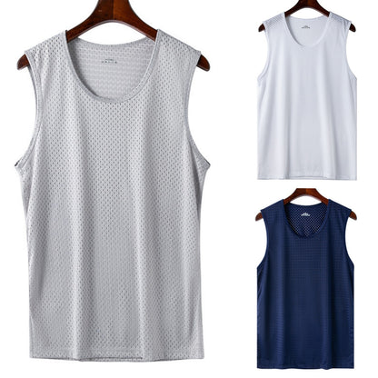 👕【Set od tri dijela】Muške ležerne majice kratkih rukava, izrađene od hladne svilene tkanine ✅ Lagane, prozračne i brzosušeće