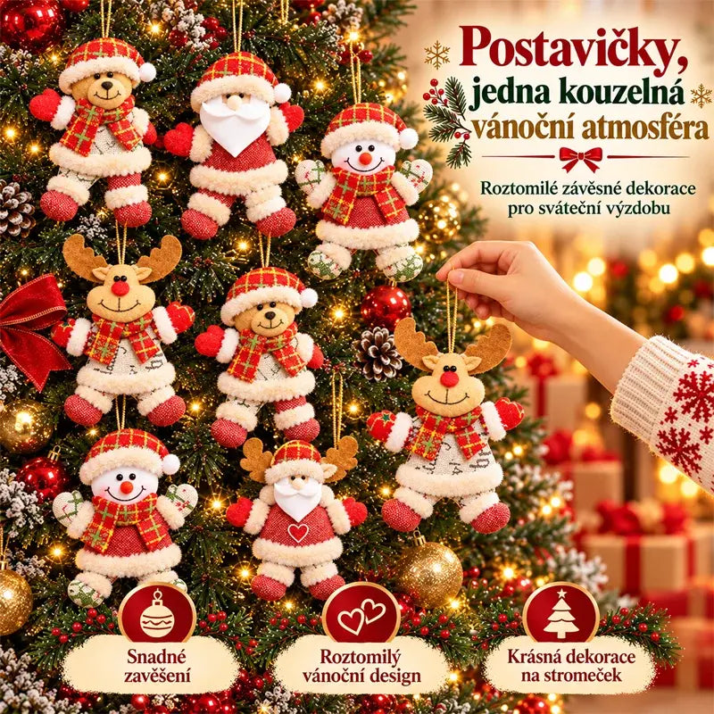 🎄látkové ozdoby na vianočný stromček