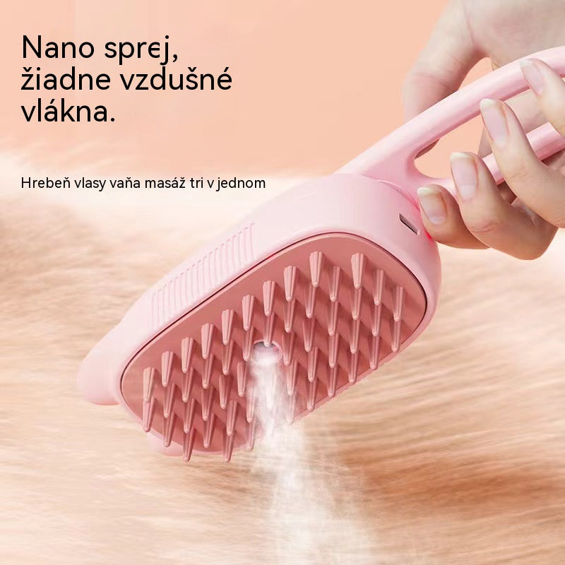 🐕【Kúpte 1, dostanete 1 zadarmo】🦮🐈Čistiaci hrebeň na odstraňovanie chlpov s rozprašovačom na jedno stlačenie