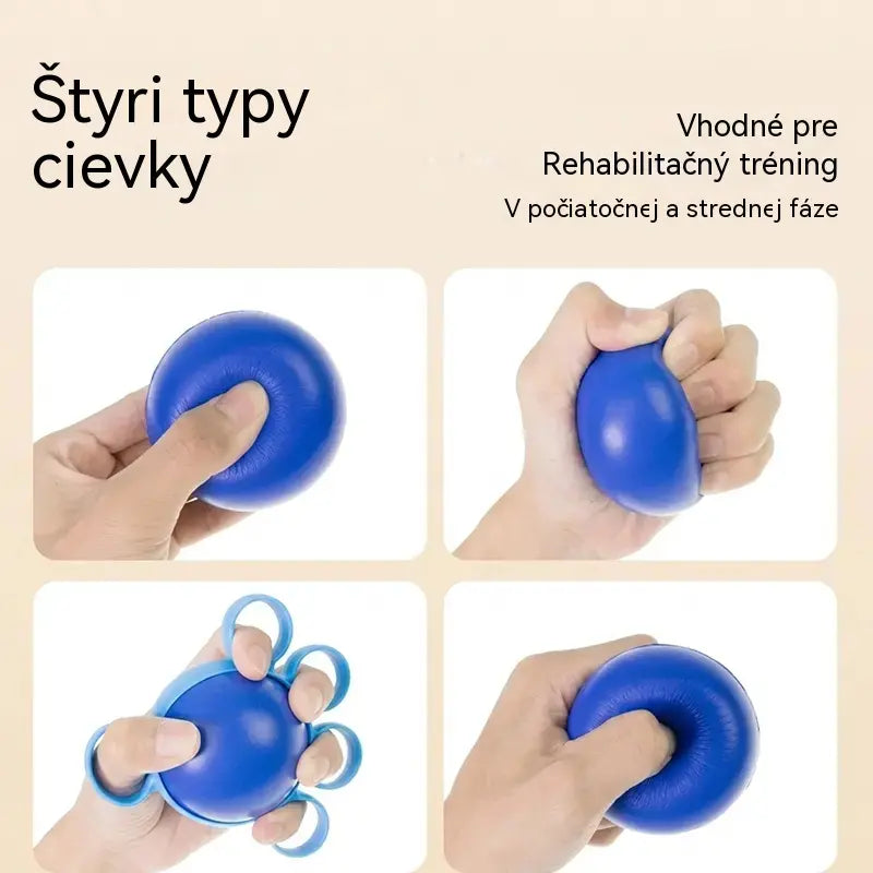 🌞✨Ortopedická lopta na regeneráciu prstov a rúk s fixačnými krúžkami, pomôcka na posilnenie sily a mobility pre seniorov alebo po mŕtvici
