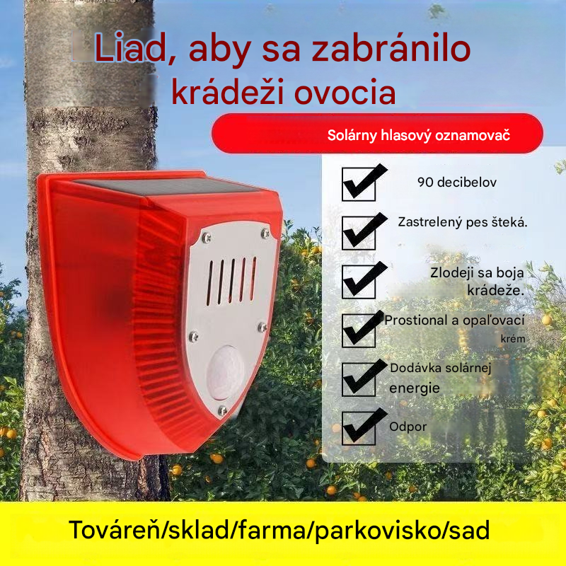 👏👏 Svetlo solárneho bezpečnostného alarmu
