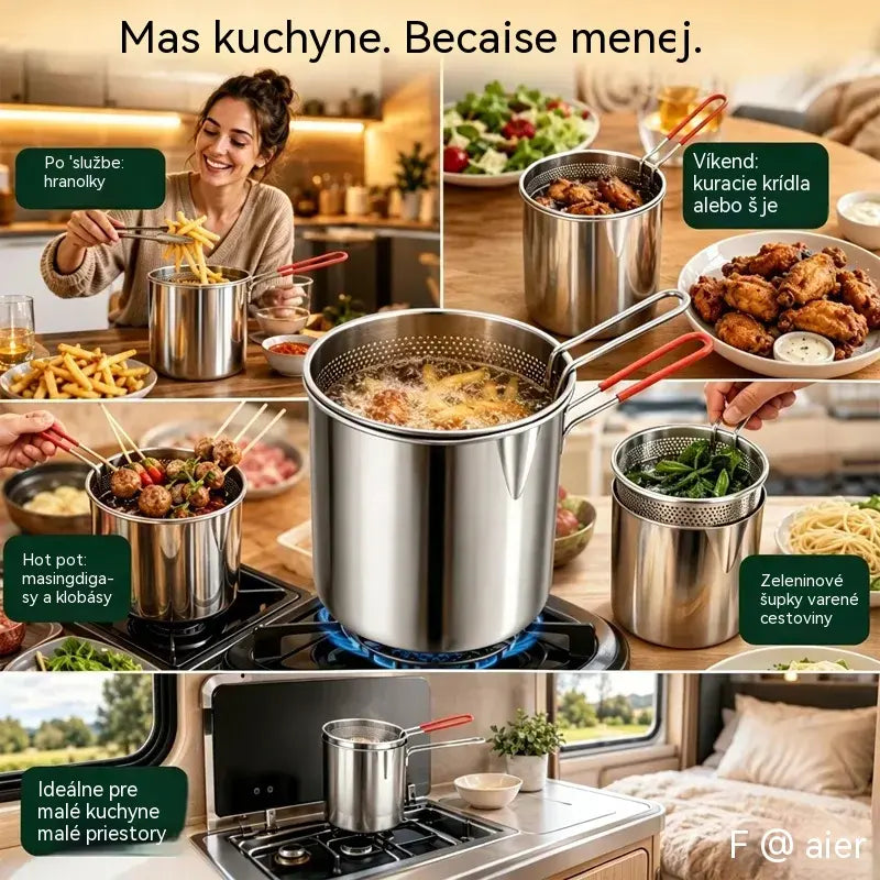 🔥 POSLEDNÝ DEŇ! -50% | Multifunkčná fritéza 304 | Jednoduché, rýchle a bezproblémové varenie 🍳