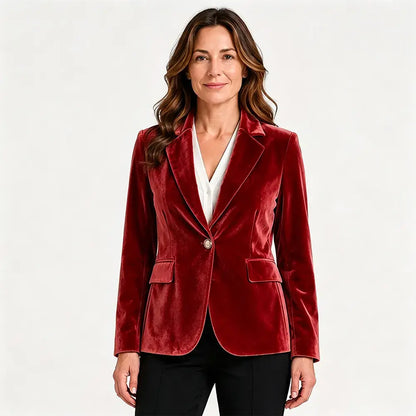 💖【S-3XL】Elegantné a úzke zamatové sako