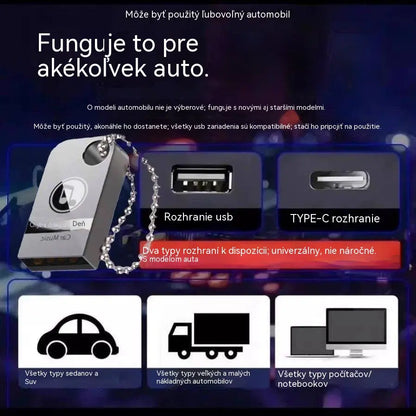 🚗🎵🎵【Hudobný USB kľúč】【32G】Obsahuje 8000 skladieb, 600 hudobných videí a 6D zvukové efekty.