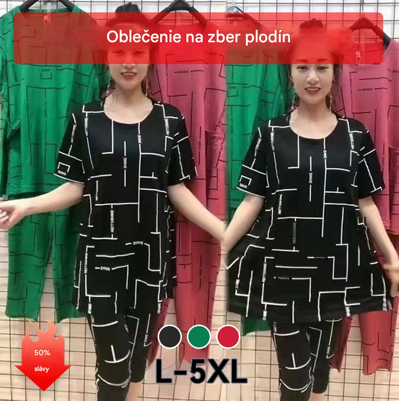 👗【Zľava 50%】【Top + Nohavice】🔥🔥Nová dámska súprava s krátkym rukávom 2026, jednoduchý a ležérny štýl