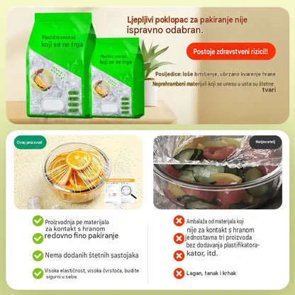 🥗✨ 450 jednokratnih poklopaca za hranu | Fleksibilni poklopci za tanjure, zdjele i posude