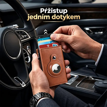 💰Peňaženka na karty s funkciami proti krádeži a demagnetizácii; zahŕňa RFID ochranu a možnosť sledovania pomocou AirTagu.
