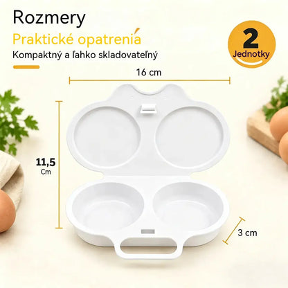 🔥2 kusy za 20 €💥Vajíčkový hrniec do mikrovlnky: dvojitý, nepriľnavý a ľahko sa čistí.🏠