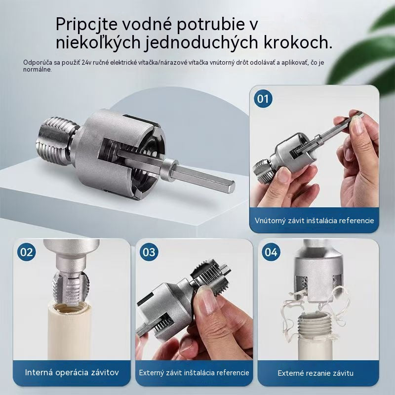 ⚙️🔩 Nástavec pre Závitovanie Vodovodných Rúr – Vnútorné a Vonkajšie PVC Závity za Niekoľko Minút