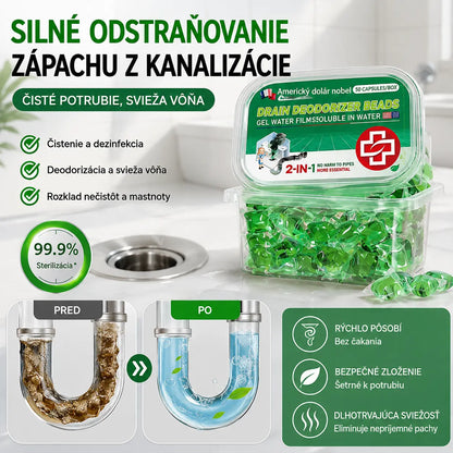 🏠💧 2 Balenia (100 tabliet)💞 Deodoračné kapsuly do odtoku – Bioenzýmové zloženie neutralizuje pachy pri zdroji. Okamžite osviežuje pachy bez agresívnych chemikálií. Rozlúčte sa s trápnymi pachmi. 🚰✅