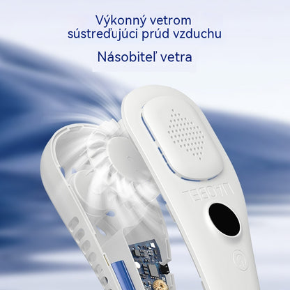 💨 Krčný ventilátor klimatizácie – Extrémne tichý, prenosný a otočný o 360° – Ideálny na leto 🌞
