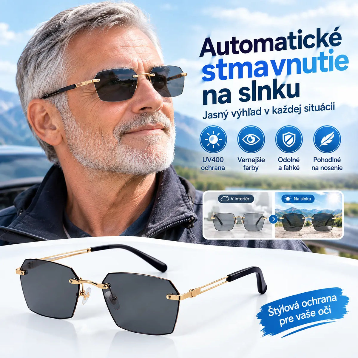 ✨🕶【Kúpte 1 a získajte 1 zadarmo】Nové inteligentné fotochromatické okuliare na čítanie pre mužov a ženy, okuliare blokujúce modré svetlo