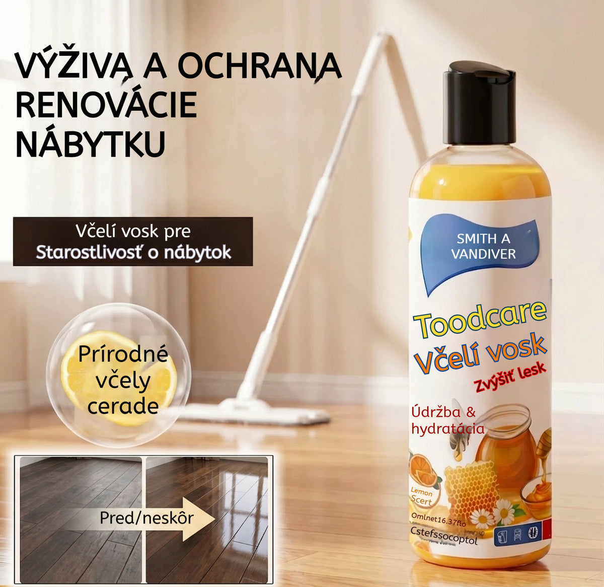 🔥Časovo obmedzená ponuka✨Vysokoúčinná pasta z prírodného včelieho vosku na leštenie a čistenie dreva.