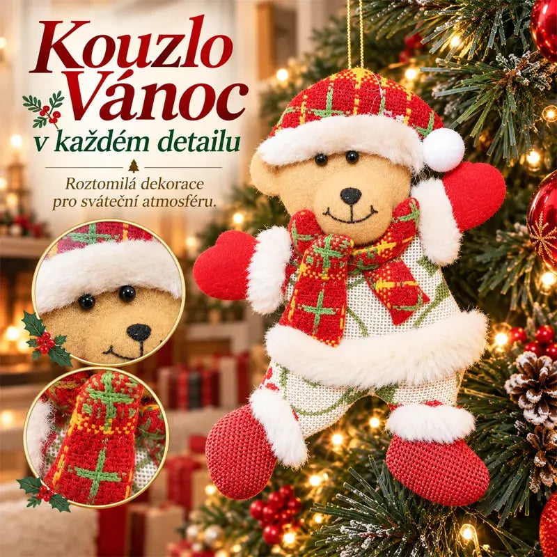 🎄látkové ozdoby na vianočný stromček