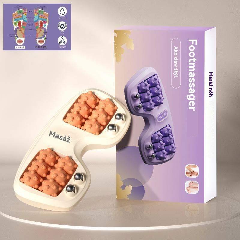 【Kúpte 1 a dostanete 1 zadarmo】🔥Nový produkt💜Prenosný masážny prístroj na nohy s dvoma valčekmi💜