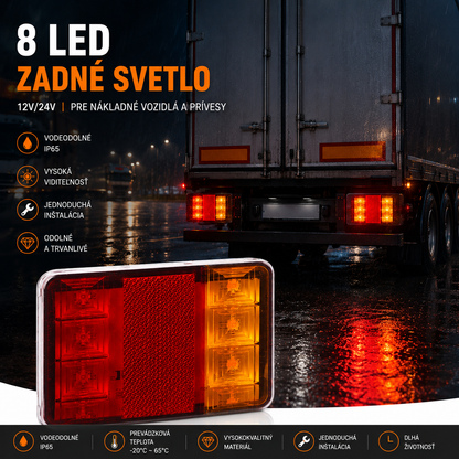 🚦【Univerzálne 12V/24V】🚦 LED svetlo na príves, bezdrôtové zadné svetlo do auta