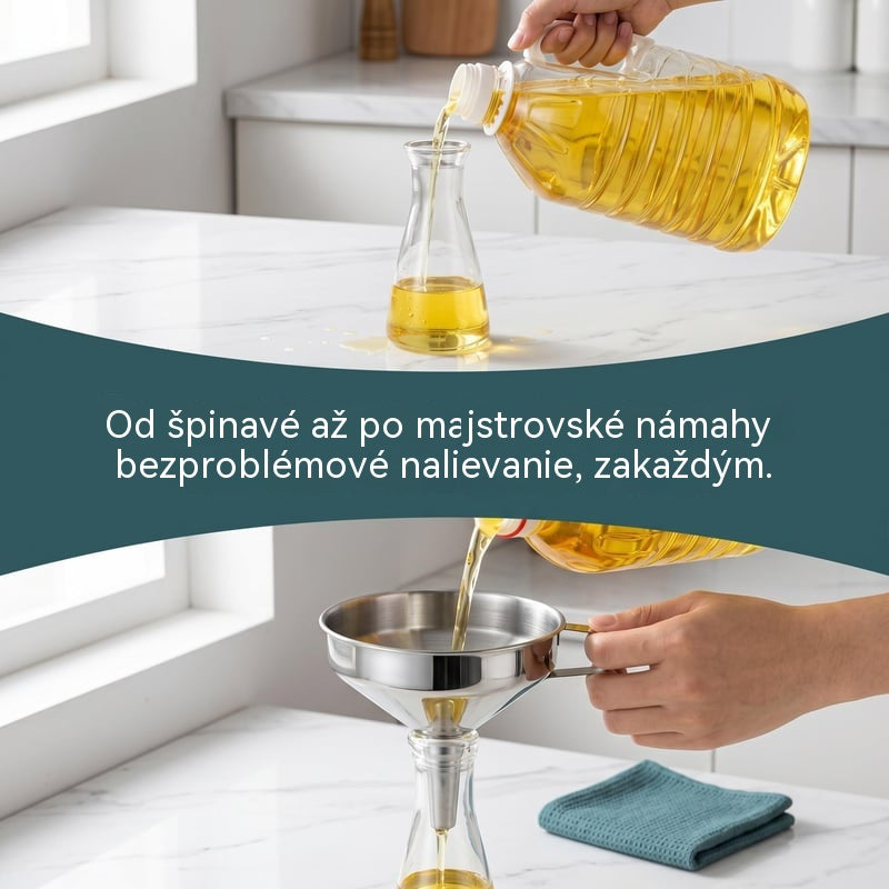 🍲【10cm+14cm】Nálevka z nehrdzavejúcej ocele 304 – nevyhnutná súčasť kuchyne!