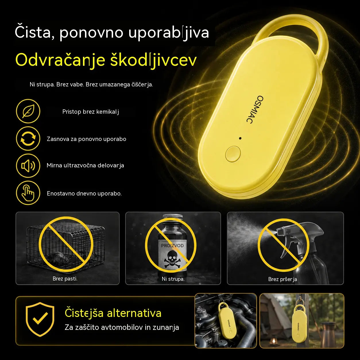 【Kupite 1, dobite 1 gratis】🛡️ Prenosni alarm za miško: Ultrazvočni alarm 🐭