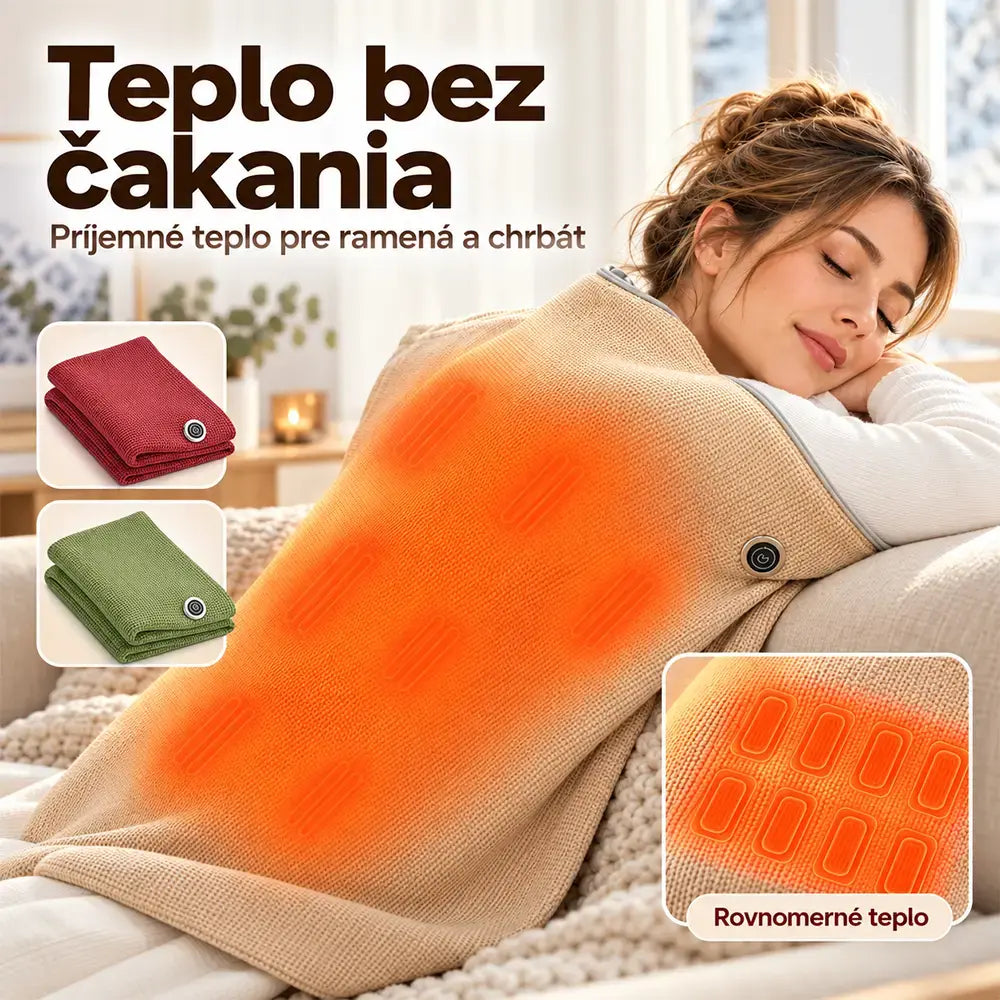 🔥Prenosná elektricky vyhrievaná šatka/deka na telo