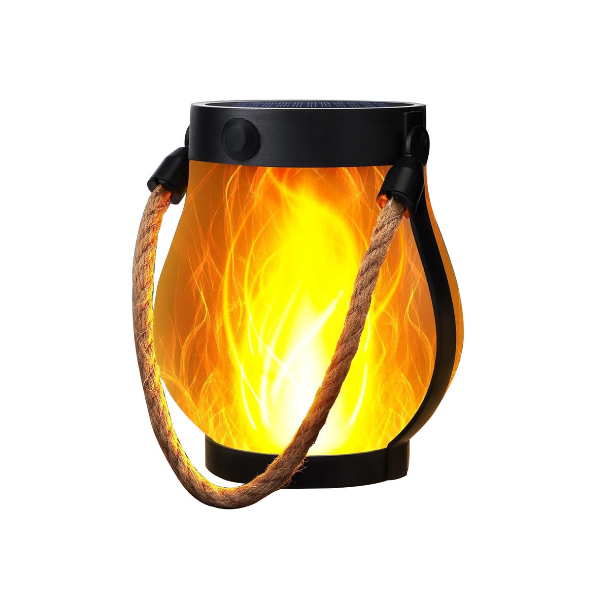 🔥Solárna plameňová lampa, lampáš z konopného lana, dekorácia záhradného dvora