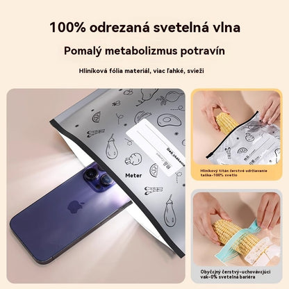 🥩【30 kusov】Vrecko z hliníkovej fólie potravinárskej kvality so zipsom na zachovanie čerstvosti, vhodné do domácej chladničky
