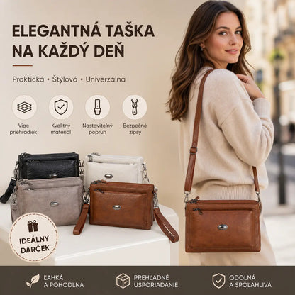 👜✨Módna dámska kabelka z mäkkého koženého materiálu s viacerými priehradkami