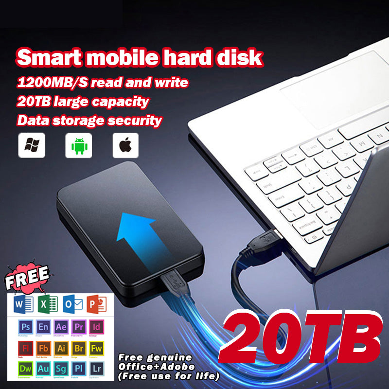 🔥🔥【Posledný deň s 50% zľavou】Prenosný pevný disk 20TB