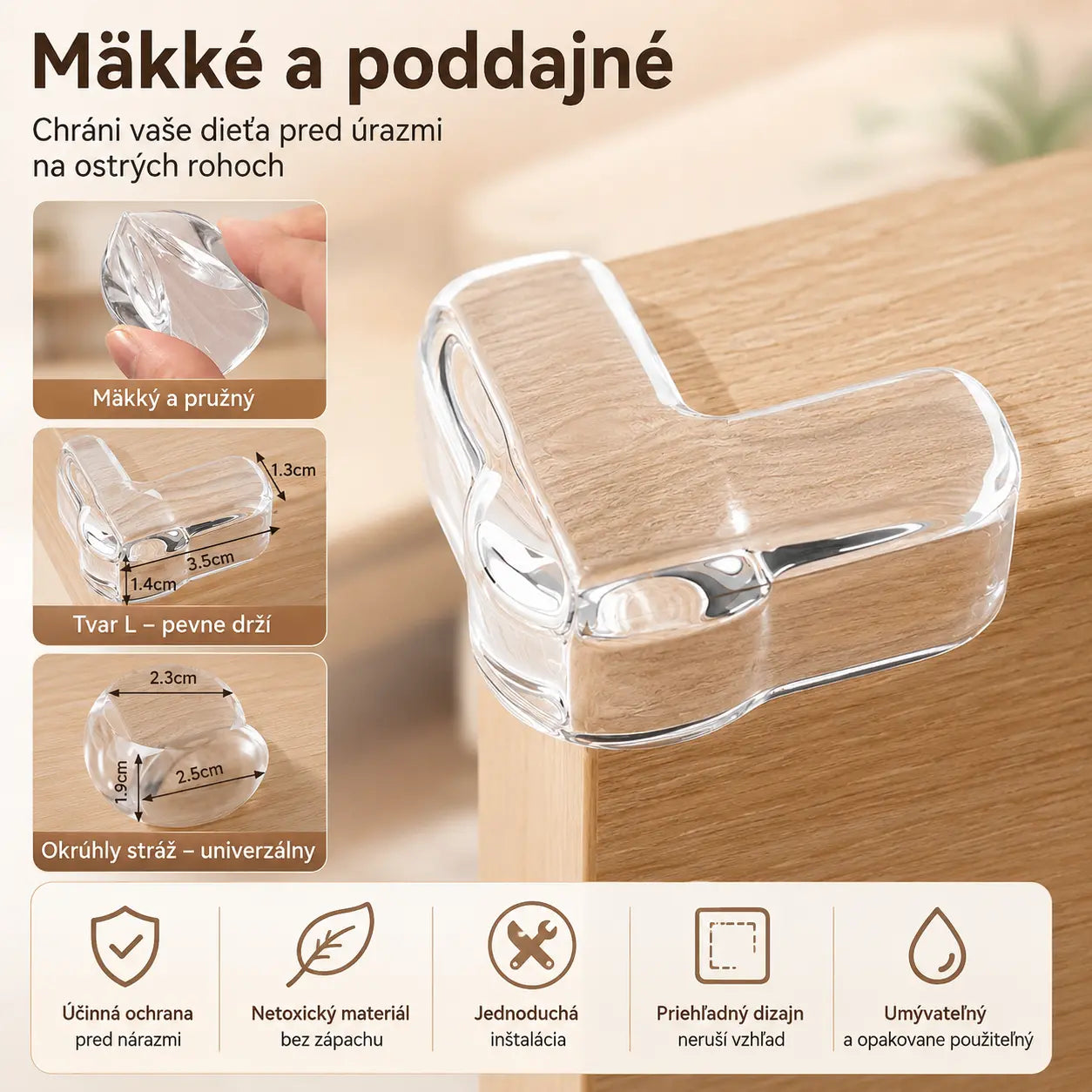 🏘️【1 sada po 30 ks.】🔥🎁Ochranné rohy na stôl