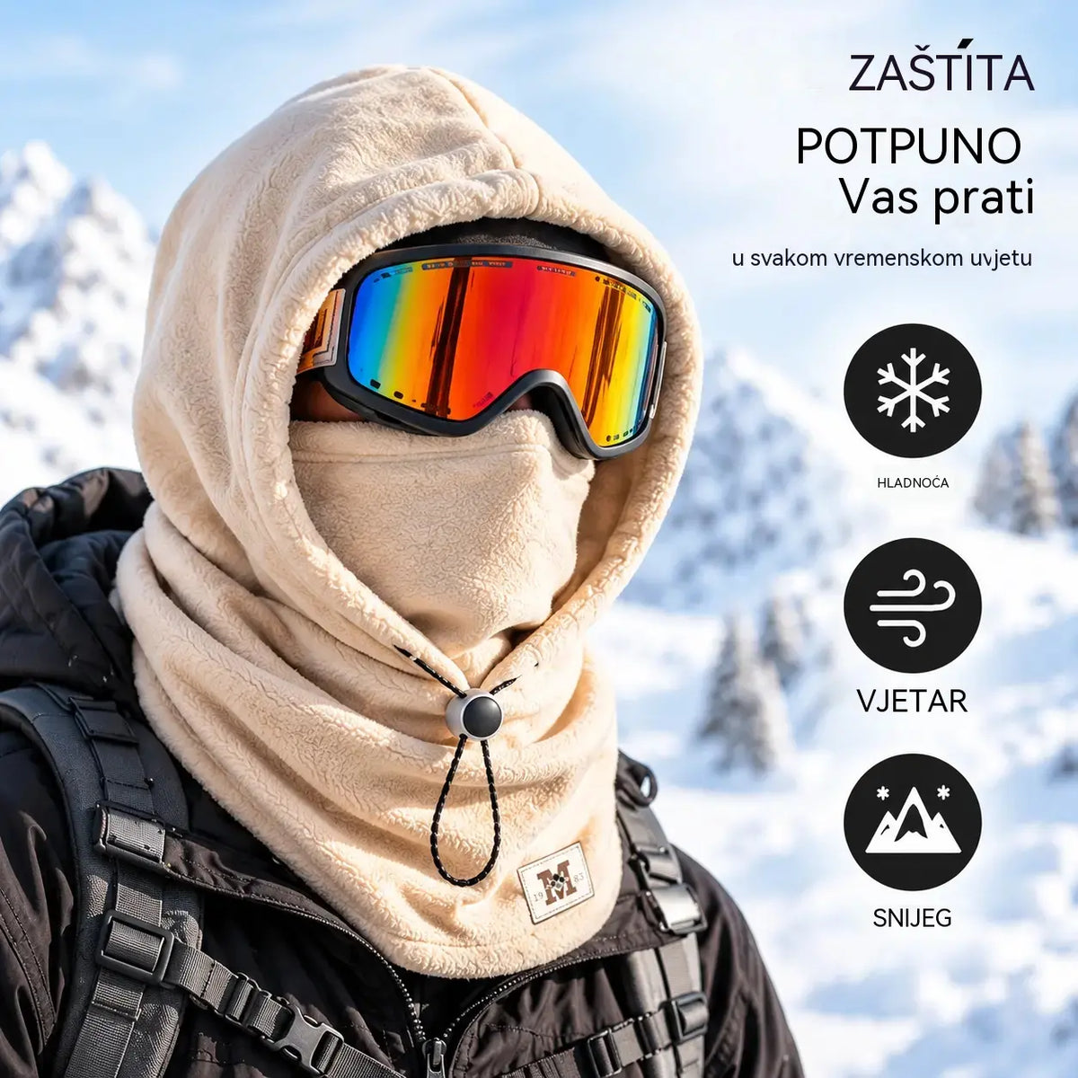 ☃3-u-1 flis majica s kapuljačom, neizostavan komad za biciklizam na otvorenom u jesen i zimu.