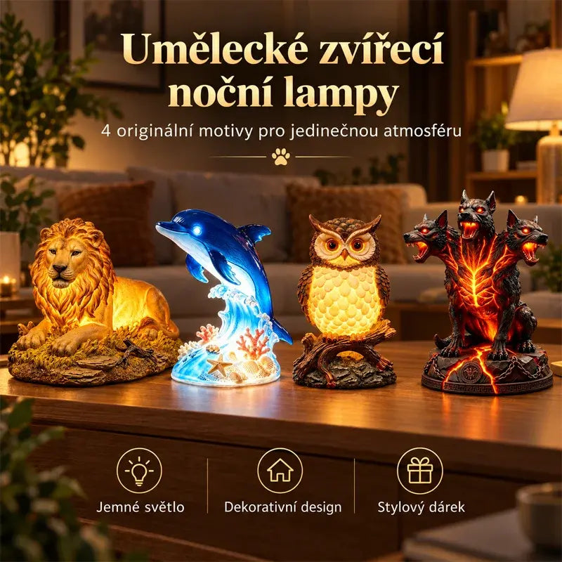 🦉Umelecké nočné svetlo / dekoratívna ozdoba s motívom zvierat✨