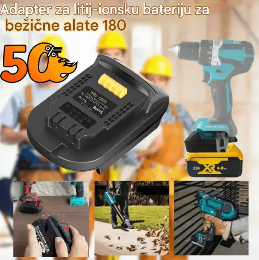 ⚡Adapter za litijeve baterije za alate od 18 V baterija