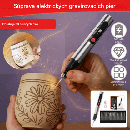 Multifunkčné gravírovacie pero s dlhou výdržou, dobíjateľné lítium-iónovou batériou, na zdobenie nechtov a elektrické leštenie