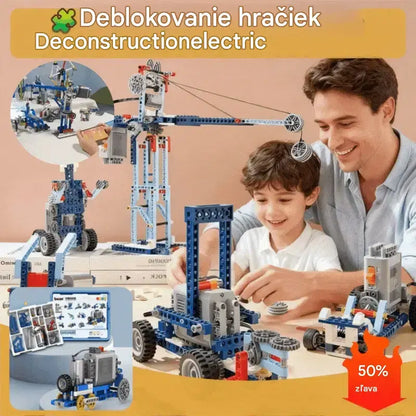 🤖🧩【396 kusov】【Časovo obmedzená ponuka: 50% zľava】Detská stavebnica elektrického robota - stavebné kocky