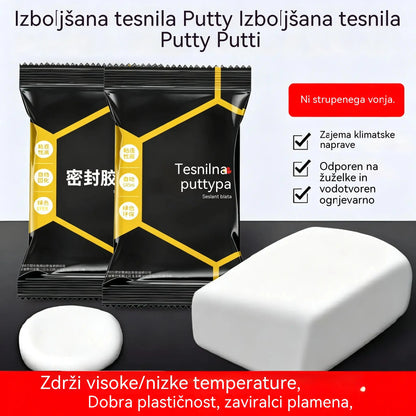 💧🏠【10 kosov za 23 €】🔧 Beli vodoodporni tesnilni kit – Popravlja luknje, stene in cevi klimatskih naprav