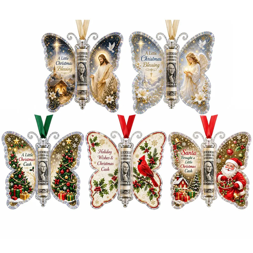 🦋🎁Darčeková ozdoba motýľ v hotovosti