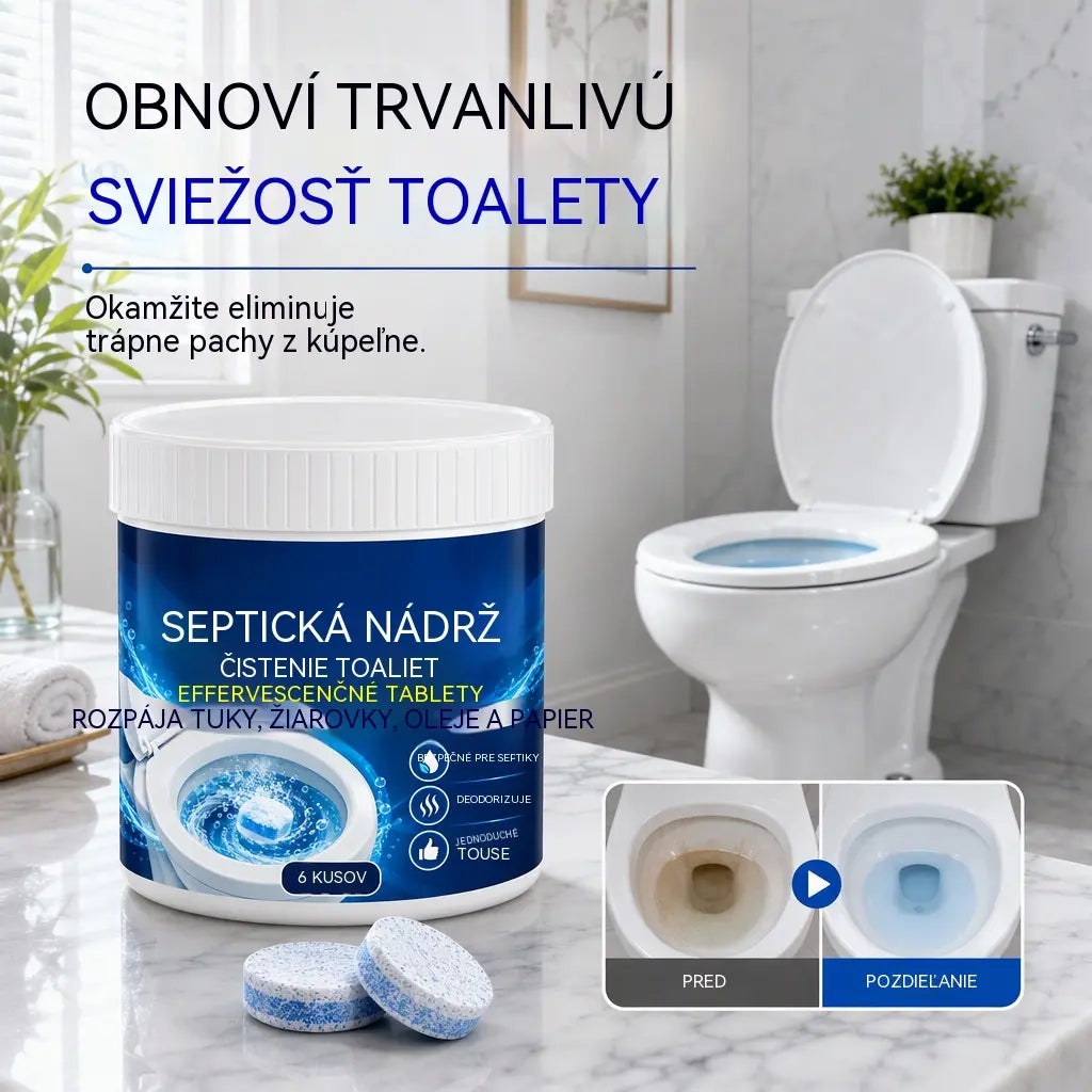 🚽【Kúp 1, získaj 1 zadarmo】✨Šumivé tablety na čistenie toalety bezpečné pre septiky