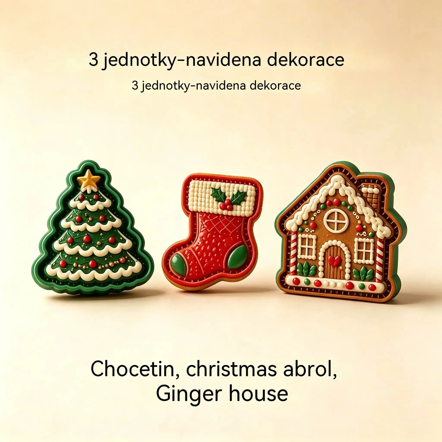 ⌛【3-dielna sada】21 €🥧🎄Sbírka mini forem na vánoční dorty s 9 vzory | 🫎Opakovaně použitelné reliéfní formy na tvarování detailních vánočních dortů ve tvaru Santa Clause, sněhuláka, soba a vánočního stromečku⛄